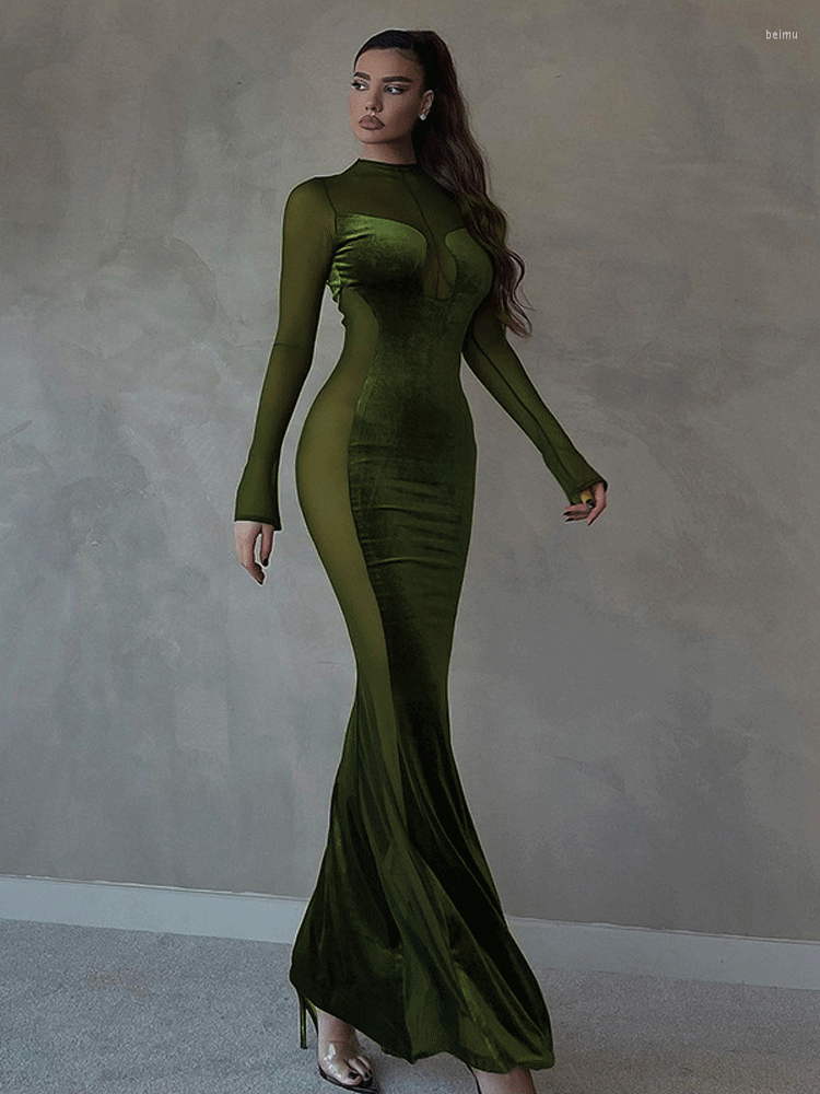 Casual Dresses Ladies Mesh Velvet Patchwork Club Wear Y2K Clothes Long Sleeve O-Neck Bodycon Wedding Maxi For Women Party Fall Outfits, Black
Casual Dresses Ladies Mesh Velvet Patchwork Club Wear Y2K Clothes Long Sleeve O-Neck Bodycon Wedding Maxi For Women Party Fall Outfits, Black