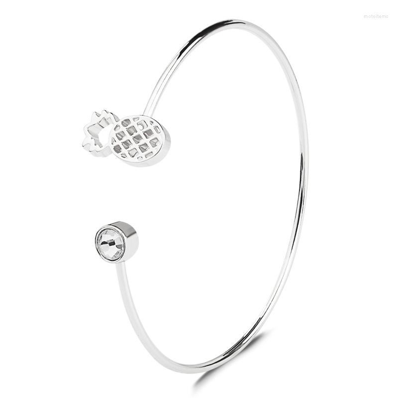 Bangle Open Round Crystal & Hollow Pineapple On End Women Golden Silver Plated Black Adjustable Bracelets Bangles
Bangle Open Round Crystal & Hollow Pineapple On End Women Golden Silver Plated Black Adjustable Bracelets Bangles