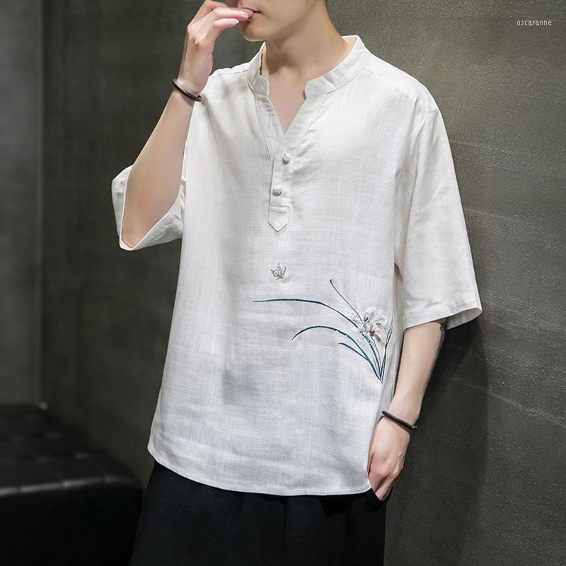 Ethnic Clothing Harajuku Men'S T-Shirts Chinese Style Embroidery Short Sleeve Tshirts Summer Hip Hop Casual Cotton Tops Tees Streetwear
Ethnic Clothing Harajuku Men'S T-Shirts Chinese Style Embroidery Short Sleeve Tshirts Summer Hip Hop Casual Cotton Tops Tees Streetwear