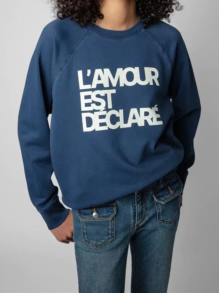 Women's Hoodies Sweatshirts Women Classic Letter Slogan Print Sweatshirt Raglan Sleeves Cotton Back Wing Pinted Top Autumn Female Casual Pullover 230202, Blue
Women's Hoodies Sweatshirts Women Classic Letter Slogan Print Sweatshirt Raglan Sleeves Cotton Back Wing Pinted Top Autumn Female Casual Pullover 230202, Blue