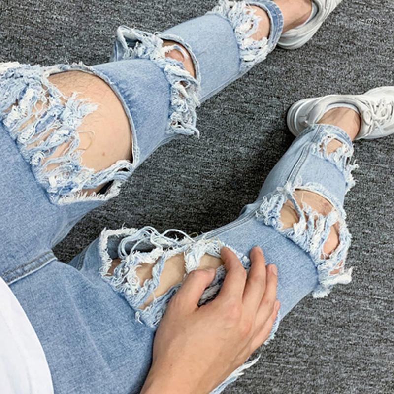 Men's Jeans Denim Pants Hole Light Blue Broken Tassel Nightclub Hip-hop Straight Loose Old Korean For
Men's Jeans Denim Pants Hole Light Blue Broken Tassel Nightclub Hip-hop Straight Loose Old Korean For