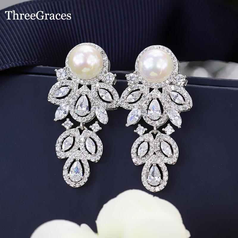 Dangle Earrings & Chandelier ThreeGraces Bridal Jewelry 925 Sterling Silver Cubic Zirconia Leaf Shape Drop Wedding Pearl For Women ER363
Dangle Earrings & Chandelier ThreeGraces Bridal Jewelry 925 Sterling Silver Cubic Zirconia Leaf Shape Drop Wedding Pearl For Women ER363