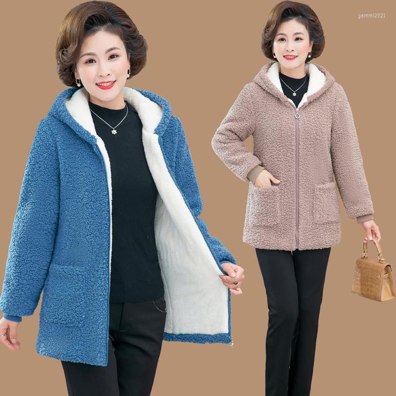 Women's Fur Mother Plus Velvet Thick Hooded Coat Warm Winter Overcoat Women Vintage Polar Fleece Lambswool Jacket Female Size5XL, Blue
Women's Fur Mother Plus Velvet Thick Hooded Coat Warm Winter Overcoat Women Vintage Polar Fleece Lambswool Jacket Female Size5XL, Blue
