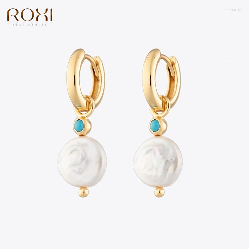 Hoop Earrings ROXI Fashion Baroque Irregular Pearls For Women 925 Sterling Silver Turquoise Stone Jewelry Pendientes
Hoop Earrings ROXI Fashion Baroque Irregular Pearls For Women 925 Sterling Silver Turquoise Stone Jewelry Pendientes