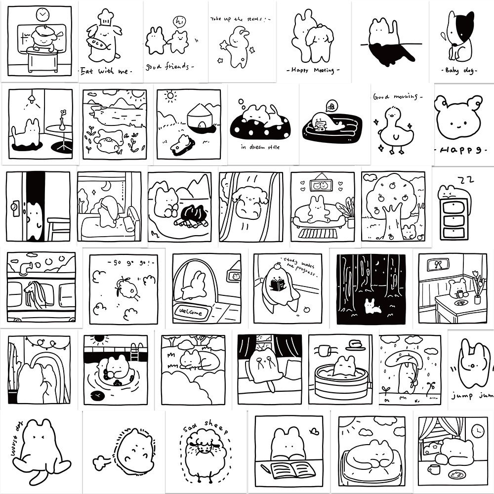 40Pcs Cartoon Black and White Stickers Non-Random Vinyl Waterproof Graffiti Sticker for Car Bike Luggage Laptop Skateboard Water Bottle Wall Decals Kids Gifts, Multi-color
40Pcs Cartoon Black and White Stickers Non-Random Vinyl Waterproof Graffiti Sticker for Car Bike Luggage Laptop Skateboard Water Bottle Wall Decals Kids Gifts, Multi-color