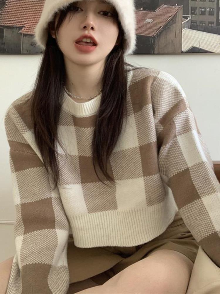 Women's Sweaters Knit Sweater Women Long Sleeve Round Neck Lattice Fashion Vintage Crop Pullovers Casual Clothing Chic Top Autumn 2023, Black
Women's Sweaters Knit Sweater Women Long Sleeve Round Neck Lattice Fashion Vintage Crop Pullovers Casual Clothing Chic Top Autumn 2023, Black