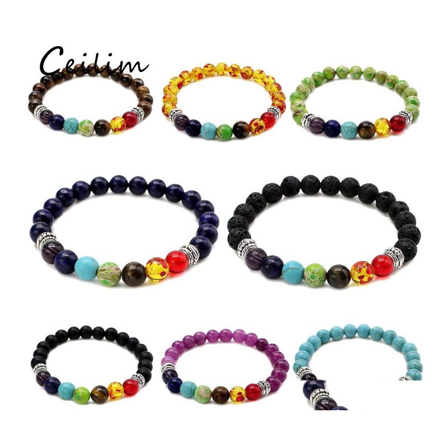 Beaded Strands 7 Chakra Black Lava Men Bracelets Healing Nce Beads Bracelet For Women Reiki Prayer Natural Stone Fashion Yoga Stret Otwgm
Beaded Strands 7 Chakra Black Lava Men Bracelets Healing Nce Beads Bracelet For Women Reiki Prayer Natural Stone Fashion Yoga Stret Otwgm