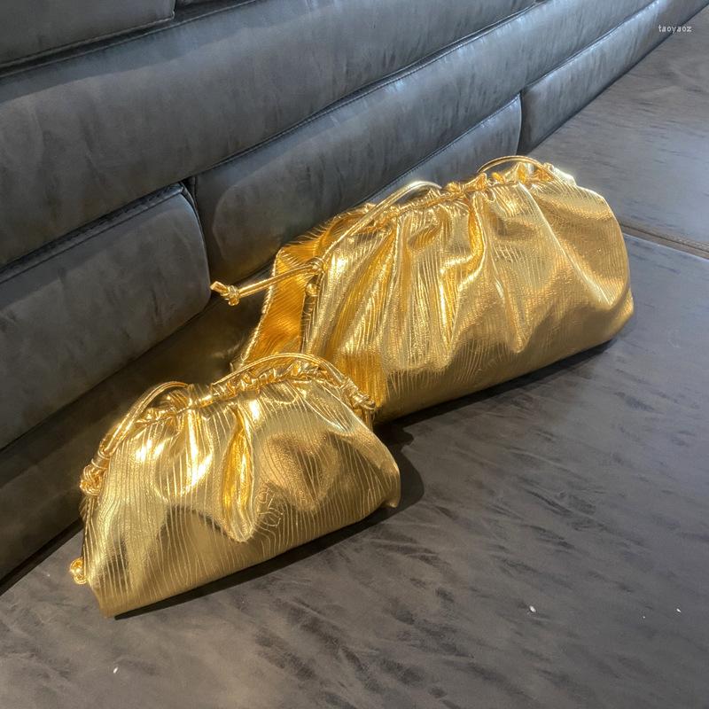 Evening Bags Luxury Designer Bag Women's Clutch Party Wallet Large Pleated Pillow Dumpling 2023 Fashion Cloud Candy Color, Small gold
Evening Bags Luxury Designer Bag Women's Clutch Party Wallet Large Pleated Pillow Dumpling 2023 Fashion Cloud Candy Color, Small gold