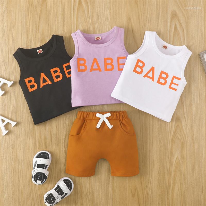 Clothing Sets Baby Boys Girls 2 Piecs Set Letters Print Tank Top With Elastic Waist Solid Shorts Summer Outfit For Infant 0-24 Months, Black
Clothing Sets Baby Boys Girls 2 Piecs Set Letters Print Tank Top With Elastic Waist Solid Shorts Summer Outfit For Infant 0-24 Months, Black