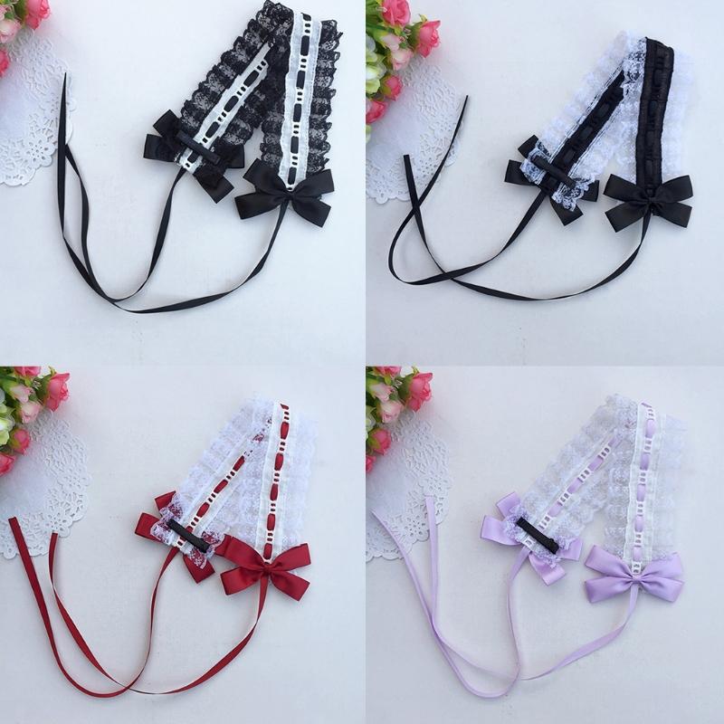 Hair Accessories Girls Ruffles Lace Headwear Mesh With Long Ribbon Bowknot Adorn Headband Maid Anime Cosplay Ornaments
Hair Accessories Girls Ruffles Lace Headwear Mesh With Long Ribbon Bowknot Adorn Headband Maid Anime Cosplay Ornaments