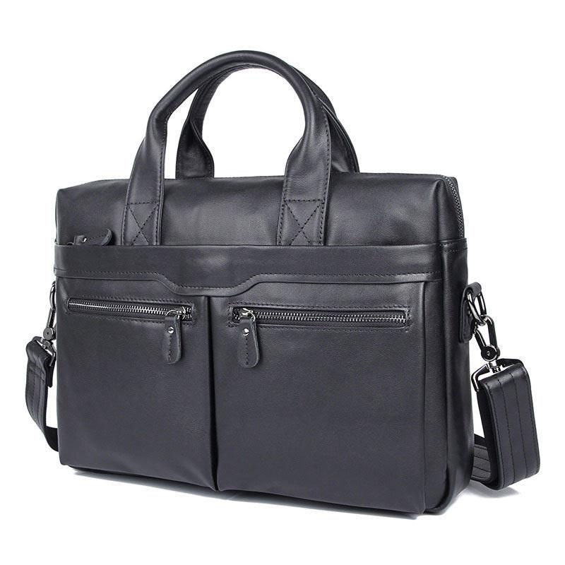 Briefcases Bag Genuine Leather Portable Single Shoulder Messenger Briefcase Men Office Bags For Laptop, Black
Briefcases Bag Genuine Leather Portable Single Shoulder Messenger Briefcase Men Office Bags For Laptop, Black