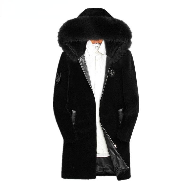 Men's Leather & Faux Real Fur Collar Jackets Mens Natural Wool Coats Winter Jacket Men Sheep Shearing Coat Learher CoatsMen's Men'sMen's, Black
Men's Leather & Faux Real Fur Collar Jackets Mens Natural Wool Coats Winter Jacket Men Sheep Shearing Coat Learher CoatsMen's Men'sMen's, Black