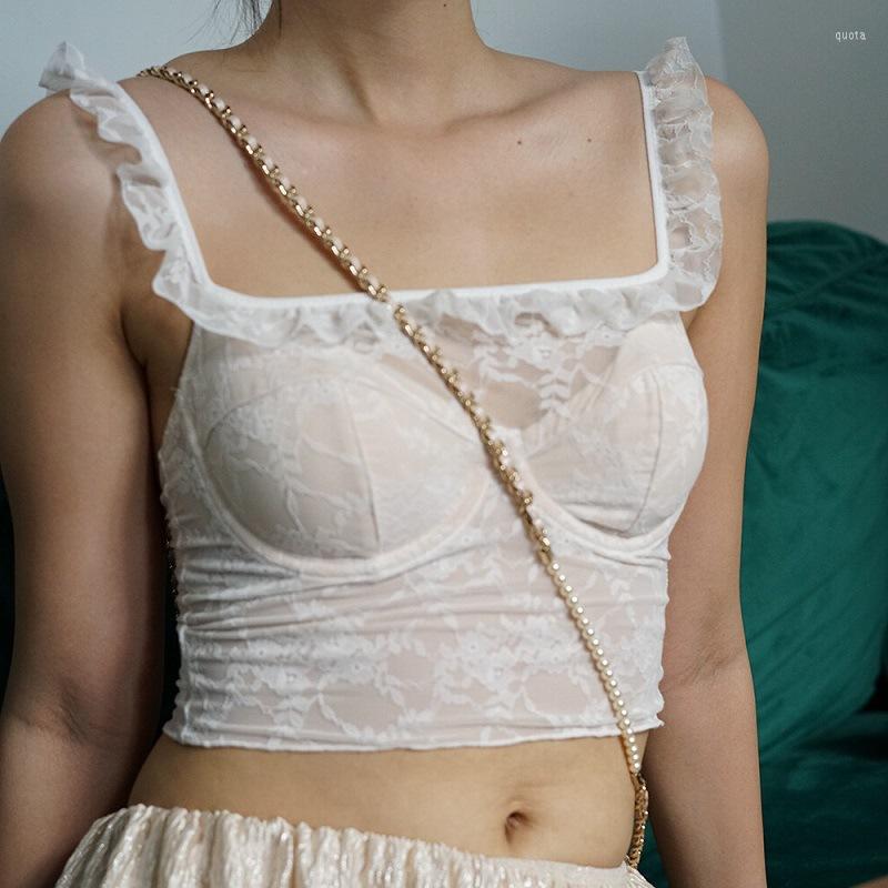 Women' Tanks 2023 French Underwear Women Square Neck Bra Lace Camisole Sexy Backless Cropped Top Push Up Bustier Tank Tops Y3565, White
Women' Tanks 2023 French Underwear Women Square Neck Bra Lace Camisole Sexy Backless Cropped Top Push Up Bustier Tank Tops Y3565, White