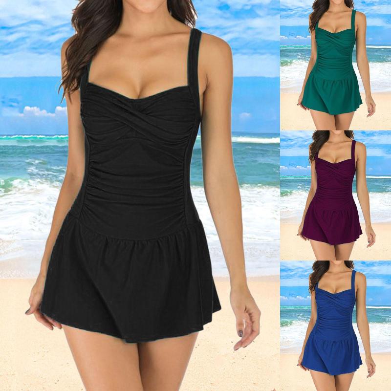Women' Swimwear Women' Ruched Skirt Swimdress Swimsuit Bathing Suit Swimswear, Black
Women' Swimwear Women' Ruched Skirt Swimdress Swimsuit Bathing Suit Swimswear, Black