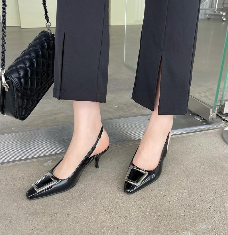 Sandals Round Toe Women Patent Leather Thin High Heels Fashion Dress Shoes Elastic Band Party Ladies Pumps, Black 6cm
Sandals Round Toe Women Patent Leather Thin High Heels Fashion Dress Shoes Elastic Band Party Ladies Pumps, Black 6cm