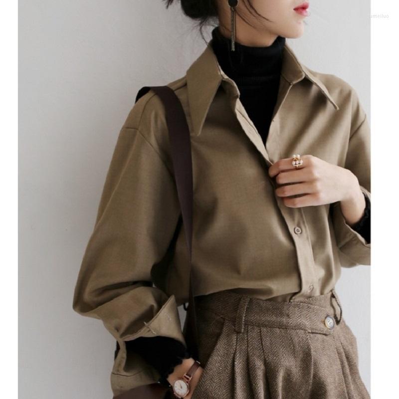 Women' Polos Coffee Blouse Women Spring Autumn Casual Solid Color Long Sleeve Shirt Korean Loose OL Style Workwear Plus Size -XL, Camel
Women' Polos Coffee Blouse Women Spring Autumn Casual Solid Color Long Sleeve Shirt Korean Loose OL Style Workwear Plus Size -XL, Camel