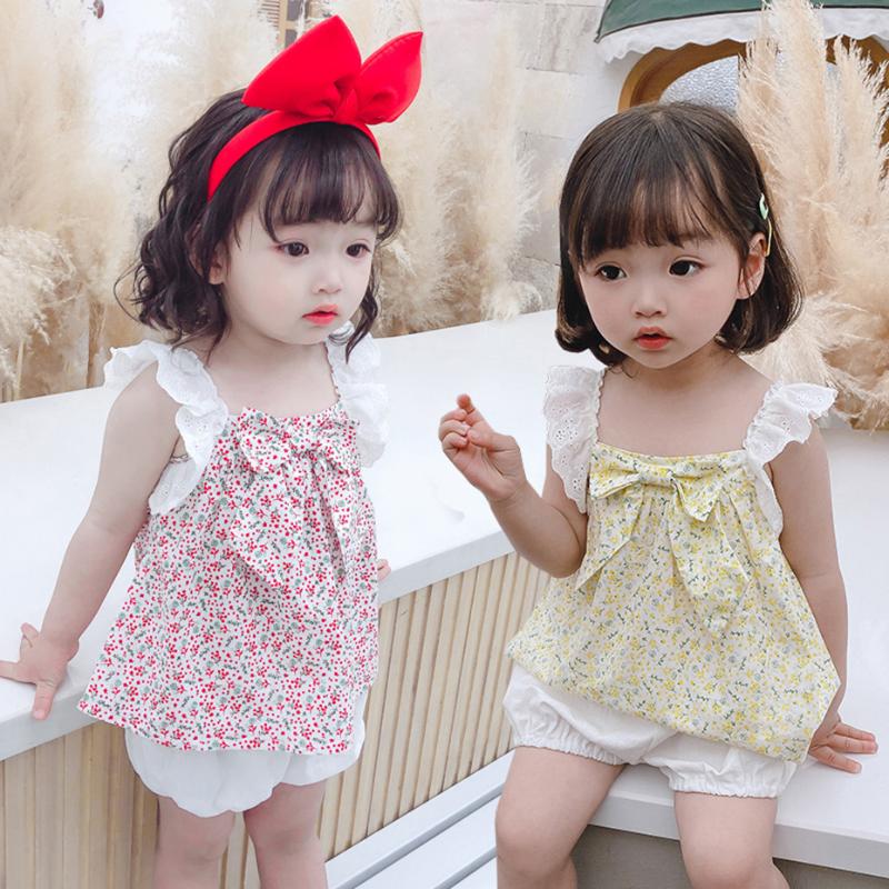 Clothing Sets Kids Summer Clothes Girls Floral Vest Short Outfits Bow Patchwork Children's Suits, J2216-1
Clothing Sets Kids Summer Clothes Girls Floral Vest Short Outfits Bow Patchwork Children's Suits, J2216-1