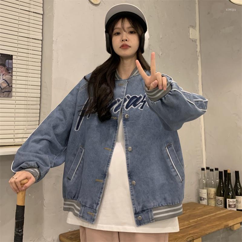 Women' Jackets 2023 Autumn Cowboy Coat Women Slouchy Bomber Suit Loose Slim Student Retro Port Style Small Man, Blue
Women' Jackets 2023 Autumn Cowboy Coat Women Slouchy Bomber Suit Loose Slim Student Retro Port Style Small Man, Blue