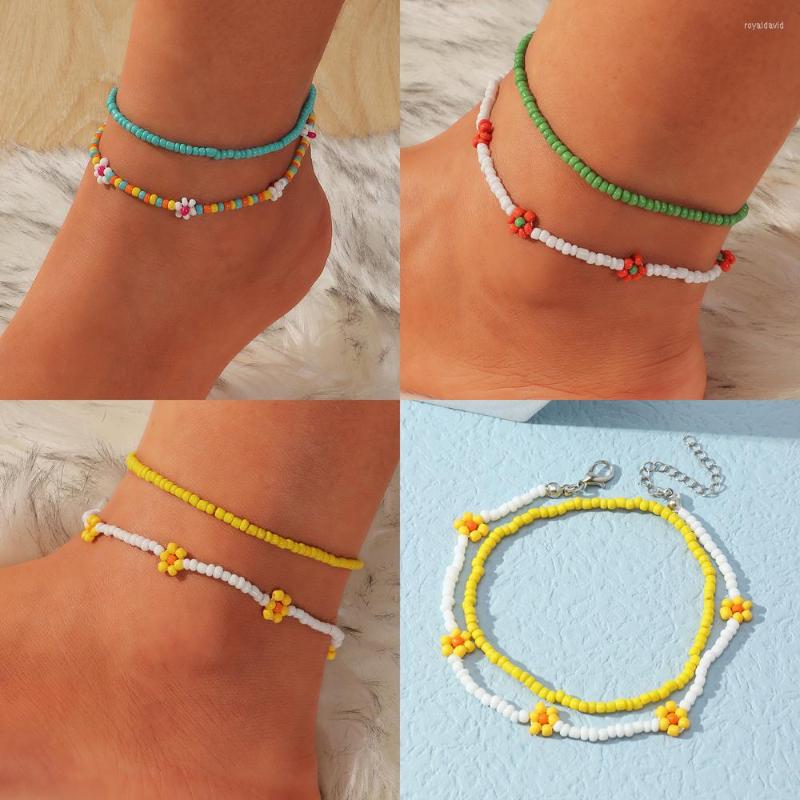 Anklets 2Pcs/Set Boho Flower Beaded Set For Women Trendy Summer Ocean Beach Handmade Beads Ankle Bracelet Foot Leg Jewelry Gifts
Anklets 2Pcs/Set Boho Flower Beaded Set For Women Trendy Summer Ocean Beach Handmade Beads Ankle Bracelet Foot Leg Jewelry Gifts