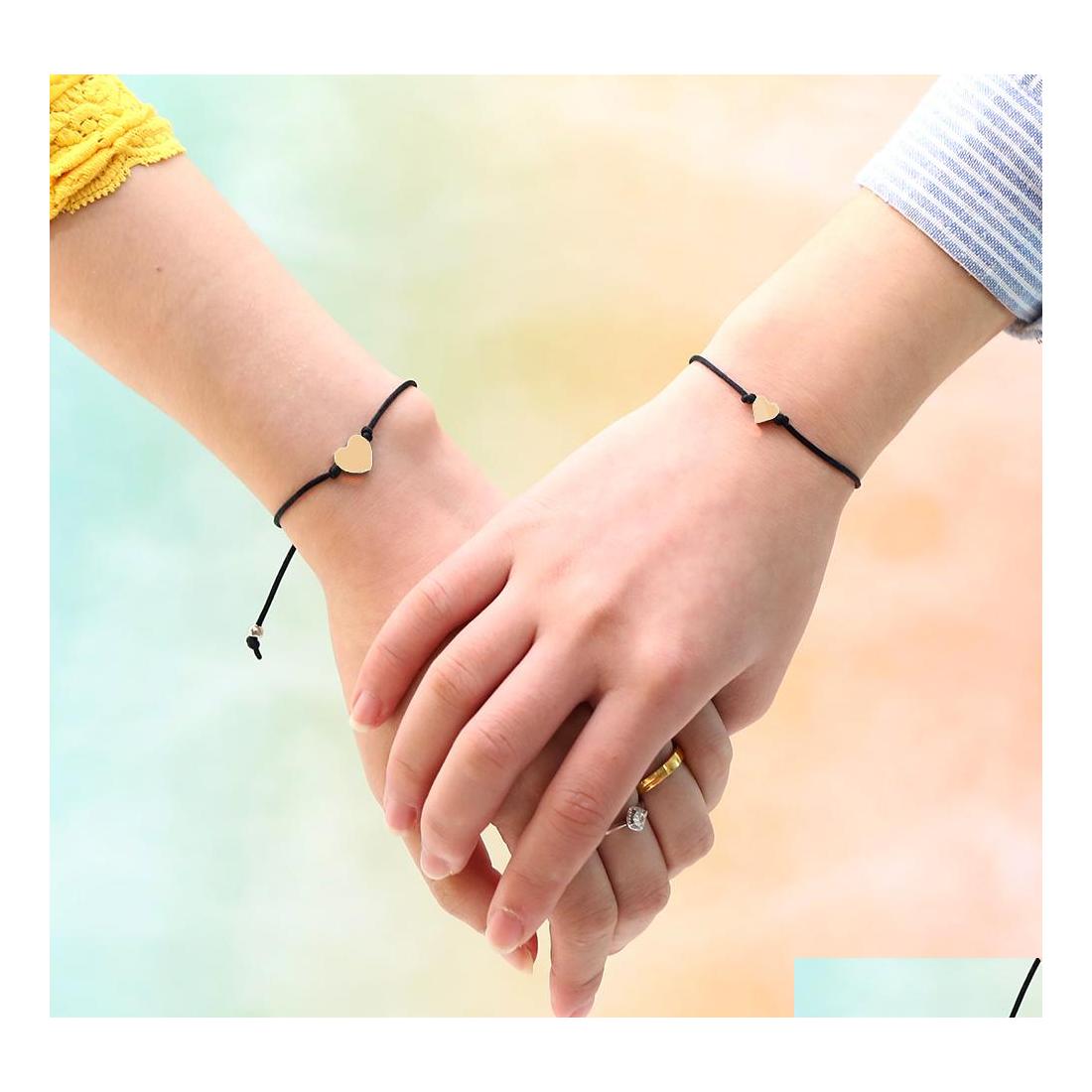 Charm Bracelets Heart Pinky Promise Friendship Lover Women Girl Adjustable Distance Couple Bracelet Fashion Jewelry Drop Delivery Ot10P
Charm Bracelets Heart Pinky Promise Friendship Lover Women Girl Adjustable Distance Couple Bracelet Fashion Jewelry Drop Delivery Ot10P