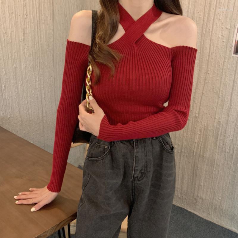 Women's Sweaters Autumn 2023 Sweater Design Sense Watch Machine Hanging Neck Off Shoulder Cross Long Sleeve Knitted Undercoat Women's, Black
Women's Sweaters Autumn 2023 Sweater Design Sense Watch Machine Hanging Neck Off Shoulder Cross Long Sleeve Knitted Undercoat Women's, Black