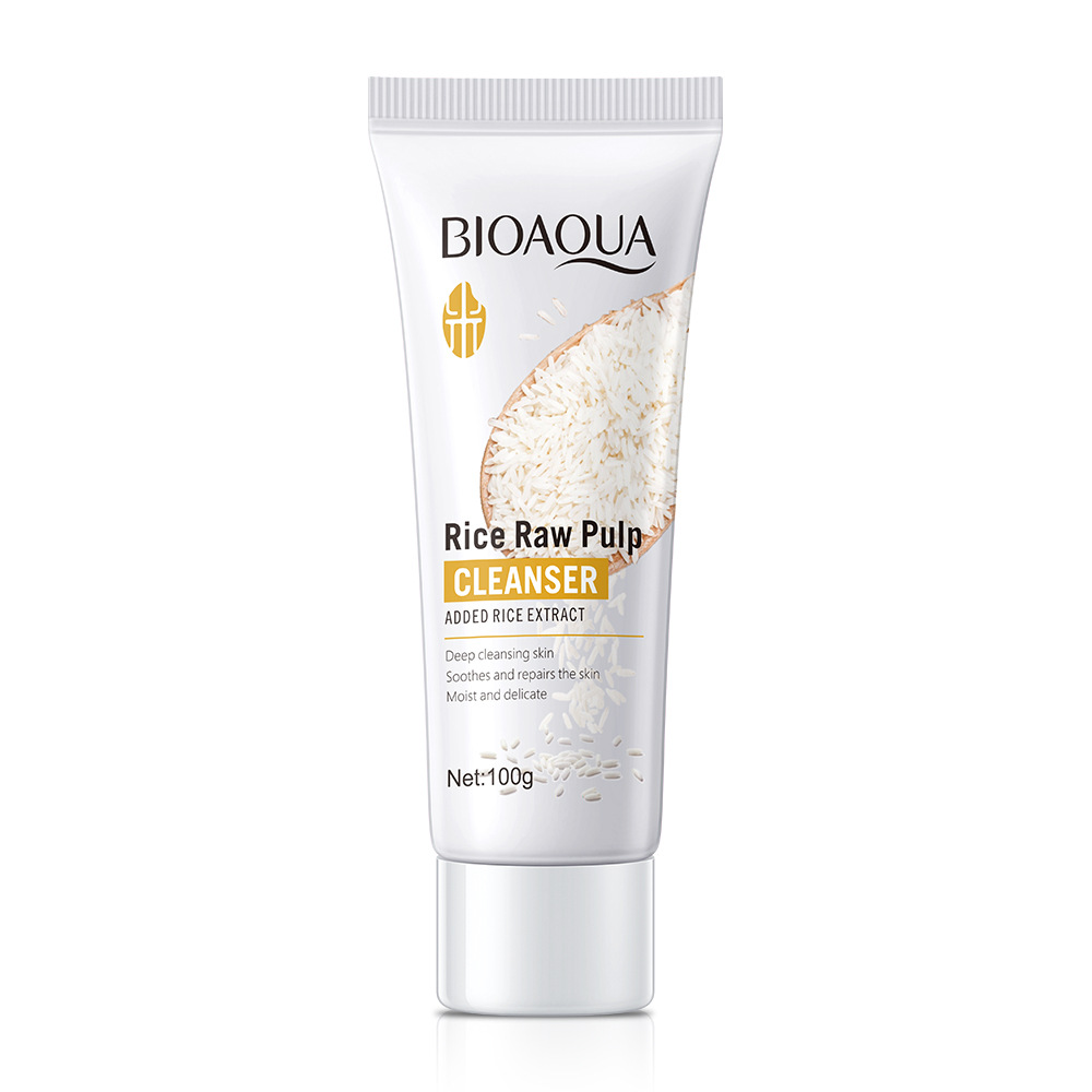 BIOAQUA Rice Raw Pulp Facial Cleanser Foam Face Wash Remove Blackhead Moisturizing Shrink Pores Deep Cleaning Oil Control
BIOAQUA Rice Raw Pulp Facial Cleanser Foam Face Wash Remove Blackhead Moisturizing Shrink Pores Deep Cleaning Oil Control