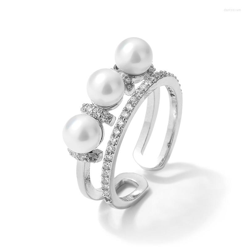 Wedding Rings In Zircon Imitation Pearls For Women Adjustable Opening Ring Aesthetic Christmas Jewelry Accessories Gift
Wedding Rings In Zircon Imitation Pearls For Women Adjustable Opening Ring Aesthetic Christmas Jewelry Accessories Gift