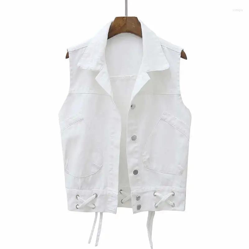 Women' Vests Spring Fashion Bandage Solid Denim Vest Women Korean Style Short Sleeveless Jean Jacket Casual Cowboy Waistcoat Female A862, Purple
Women' Vests Spring Fashion Bandage Solid Denim Vest Women Korean Style Short Sleeveless Jean Jacket Casual Cowboy Waistcoat Female A862, Purple