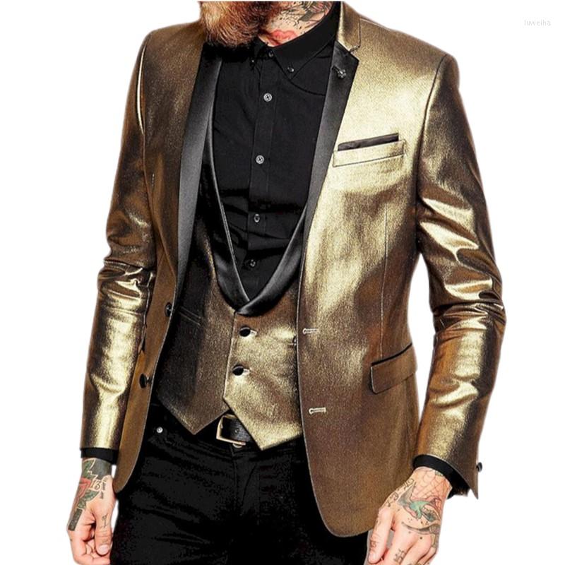 Men's Suits Gold Prom Men Slim Fit 3 Piece Blazer Waistcoat With Black Pants Notched Lapel Groomsmen Tuxedo For Wedding Male Fashion, Same as image
Men's Suits Gold Prom Men Slim Fit 3 Piece Blazer Waistcoat With Black Pants Notched Lapel Groomsmen Tuxedo For Wedding Male Fashion, Same as image