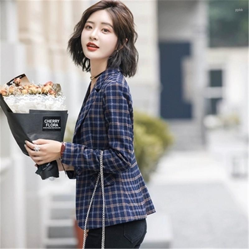 Women's Suits Women Wear Single Button Coat High-quality Plaid Jacket Vintage With Pocket Office Lady Casual Style Blazer, Gray
Women's Suits Women Wear Single Button Coat High-quality Plaid Jacket Vintage With Pocket Office Lady Casual Style Blazer, Gray