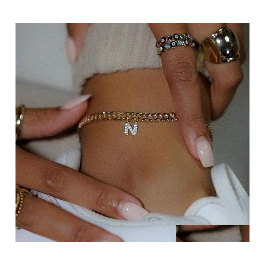 Anklets Fashion Jewelry Letter Zircon 26 English Letters Anklet Stainless Steel Figaro Chain Drop Delivery Dhb1I
Anklets Fashion Jewelry Letter Zircon 26 English Letters Anklet Stainless Steel Figaro Chain Drop Delivery Dhb1I