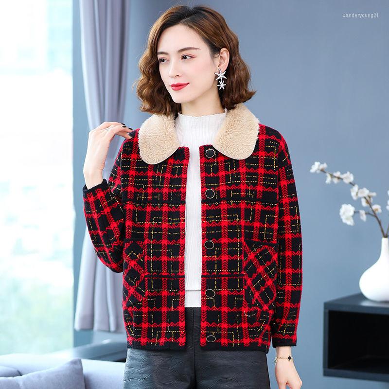 Women's Knits Women Coat Middle-Aged Women's 2023 Winter Korean Version Imitation Mink Velvet Suit Collar Long Sleeve Cardigan Jacket, Green
Women's Knits Women Coat Middle-Aged Women's 2023 Winter Korean Version Imitation Mink Velvet Suit Collar Long Sleeve Cardigan Jacket, Green
