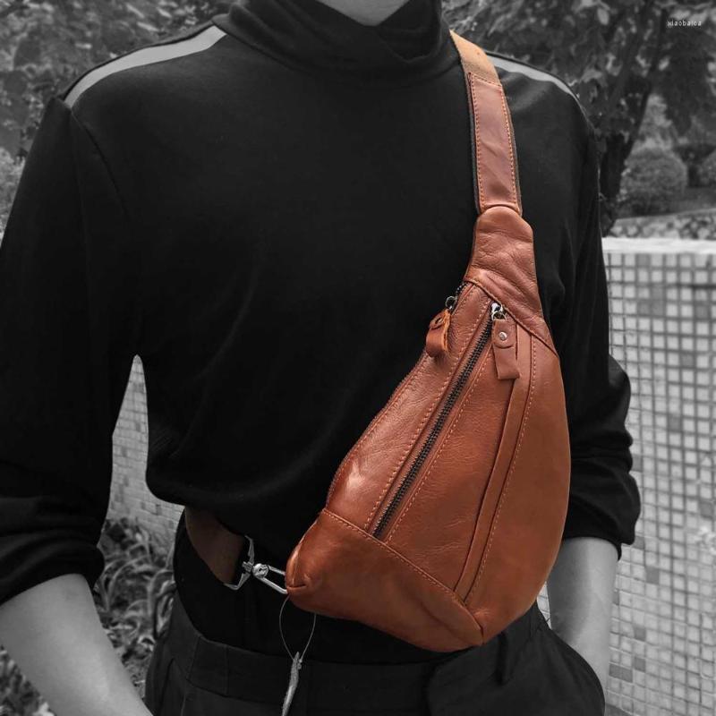 Waist Bags Mens Cuasual Genuine Leather Biker Front Chest Bag Backpack, Picture shown
Waist Bags Mens Cuasual Genuine Leather Biker Front Chest Bag Backpack, Picture shown
