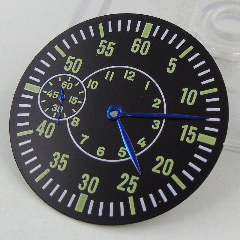 Watch Repair Kits Tools & 38.9MM Green Numbers Black Dial Blue Hands Fit ETA 6497 ST 3600 Movement Wristwatch Faces
Watch Repair Kits Tools & 38.9MM Green Numbers Black Dial Blue Hands Fit ETA 6497 ST 3600 Movement Wristwatch Faces