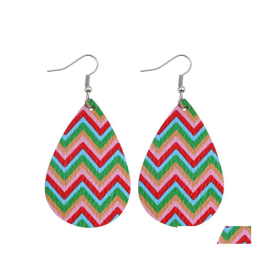Charm Bohemia Women Teardrop Pu Leather Earrings Mticolors Water Ripple Lightweight Dangle Drop Double Side Hook Earring Jwelry Deli Otlpg
Charm Bohemia Women Teardrop Pu Leather Earrings Mticolors Water Ripple Lightweight Dangle Drop Double Side Hook Earring Jwelry Deli Otlpg