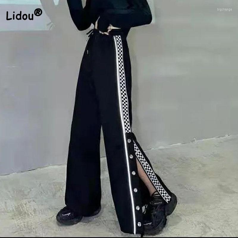Women's Pants Spring Summer Thin High Street Button Split Wide Leg Women's Clothing Korean Solid Loose Elastic Waist Casual Trousers, Black
Women's Pants Spring Summer Thin High Street Button Split Wide Leg Women's Clothing Korean Solid Loose Elastic Waist Casual Trousers, Black