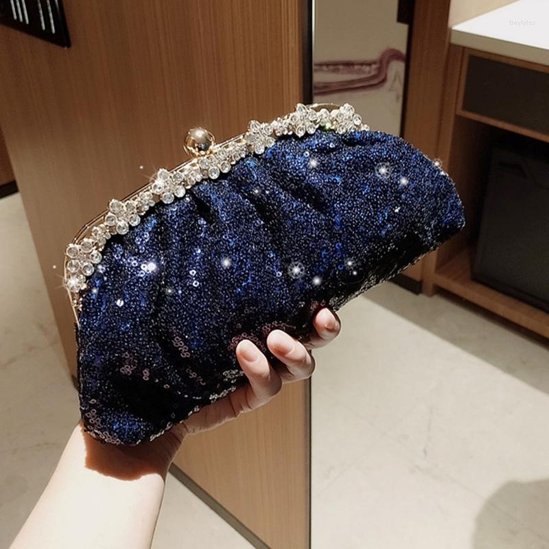 Evening Bags Dark Blue Clutch Bag Women Bling Sequin Purses And Handbag Diamonds Women's Wallet Chain Shoulder Female Party
Evening Bags Dark Blue Clutch Bag Women Bling Sequin Purses And Handbag Diamonds Women's Wallet Chain Shoulder Female Party