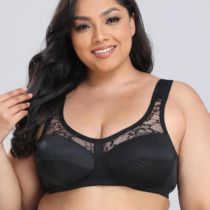 Bras Plus Size Libgerie Womens Bra Lace Bralette Wireless Wide Shoulder Strap Sexy Underwear Brassiere BH Tops B C D E F G H Cup, Black
Bras Plus Size Libgerie Womens Bra Lace Bralette Wireless Wide Shoulder Strap Sexy Underwear Brassiere BH Tops B C D E F G H Cup, Black