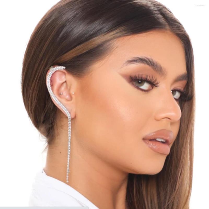 Backs Earrings 1PC Long Tassel Clip For Women Ear Clips Without Piercing Sparkling Zirconia Cuff Fashion Jewelry
Backs Earrings 1PC Long Tassel Clip For Women Ear Clips Without Piercing Sparkling Zirconia Cuff Fashion Jewelry