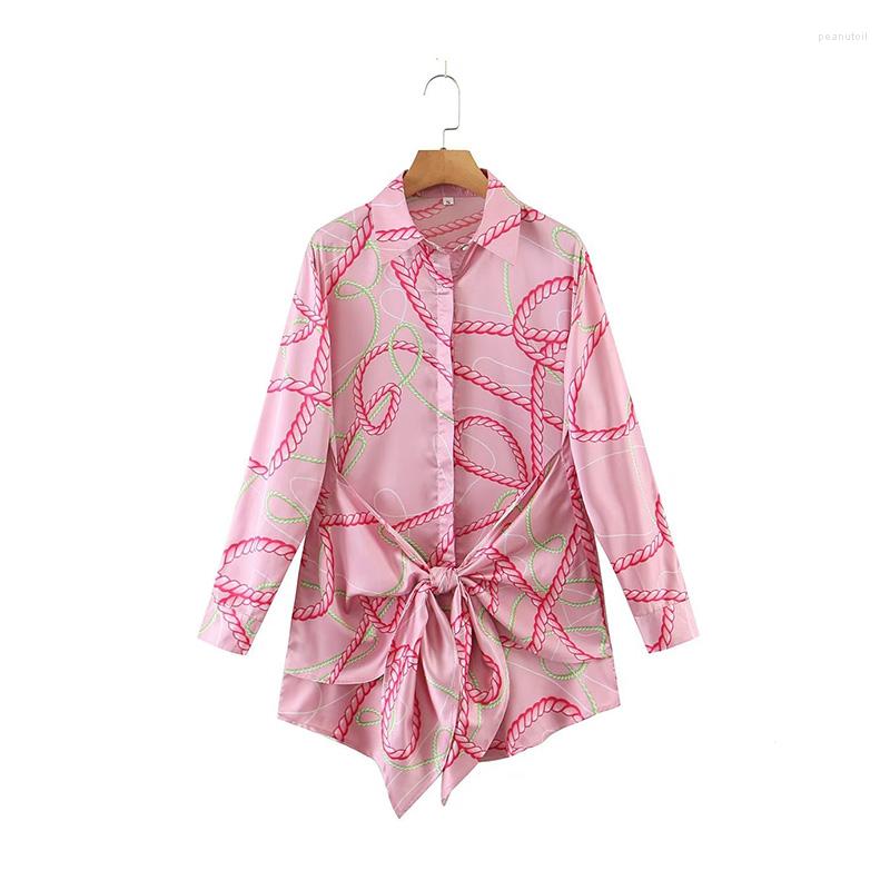 Women' Blouses Women Casual Long Blouse Lace Up Knot Floral Print Puff Sleeve Turn Down Collar Street Shirt Lady Spring Tops, Pink
Women' Blouses Women Casual Long Blouse Lace Up Knot Floral Print Puff Sleeve Turn Down Collar Street Shirt Lady Spring Tops, Pink