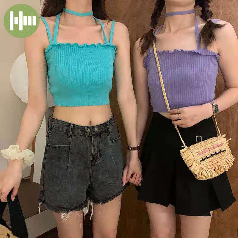 Women's Tanks & Camis Summer Women Camisole Knitted Ribbed Casual Sexy Halter Tank Tops Bottoming Crop Top Female Spaghetti Strap Corset Sho, Black
Women's Tanks & Camis Summer Women Camisole Knitted Ribbed Casual Sexy Halter Tank Tops Bottoming Crop Top Female Spaghetti Strap Corset Sho, Black