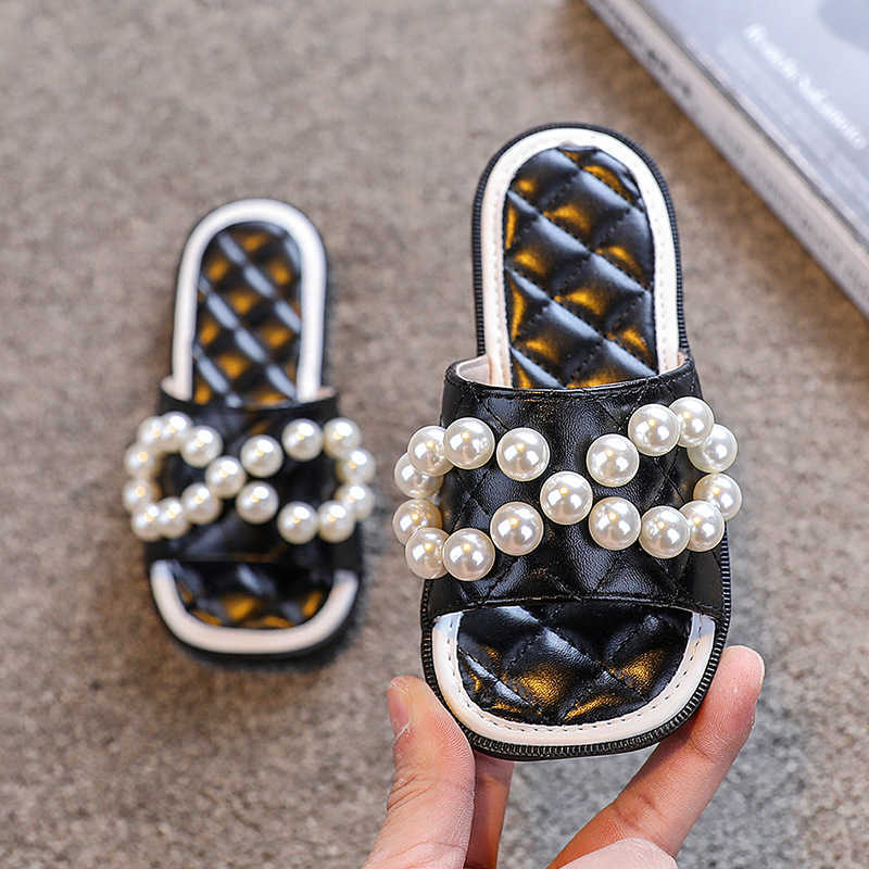 Slipper Princess Pearl Bow Little Girls PU Leather Fashion Slippers for Kids Flats Soft Non Slip Outdoor Children Summer Shoes 0203, Black
Slipper Princess Pearl Bow Little Girls PU Leather Fashion Slippers for Kids Flats Soft Non Slip Outdoor Children Summer Shoes 0203, Black