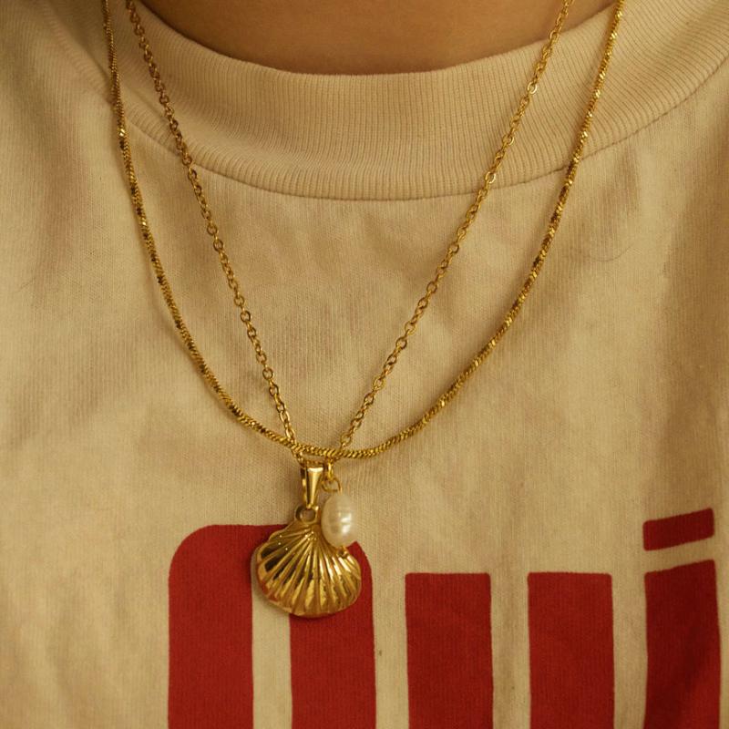 Pendant Necklaces Baroque Natural Freshwater Pearl Charm Gold Color Shell Neckalce For Women Summer Beach Jewelry Accessories Gift
Pendant Necklaces Baroque Natural Freshwater Pearl Charm Gold Color Shell Neckalce For Women Summer Beach Jewelry Accessories Gift
