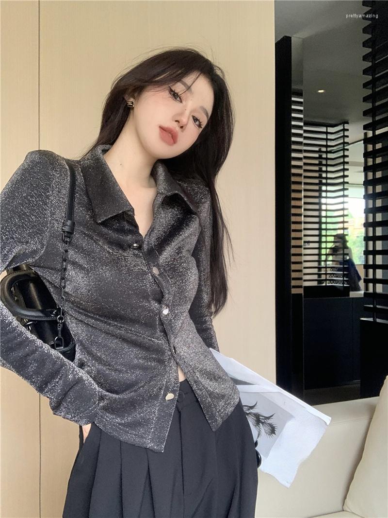 Women's Blouses Korean Fashion Elegant Blouse Women Single Breasted Long Sleeve Slim Lapel Shirts Harajuku Streetwear Casual Y2k Top Grunge, Black
Women's Blouses Korean Fashion Elegant Blouse Women Single Breasted Long Sleeve Slim Lapel Shirts Harajuku Streetwear Casual Y2k Top Grunge, Black