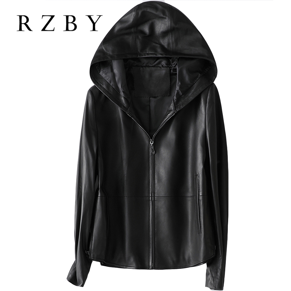 Women' Leather Faux RZBY Women 100% Real Sheepskin Coat Hooded jacket spring fashion Genuine Jackets Chaqueta Mujer Top Quality 230202, Black
Women' Leather Faux RZBY Women 100% Real Sheepskin Coat Hooded jacket spring fashion Genuine Jackets Chaqueta Mujer Top Quality 230202, Black