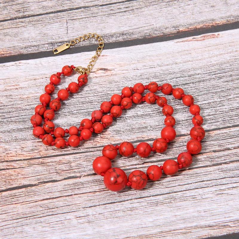 Choker OAIITE Mala Bead Necklace Natural Red Turquoise Amazonite Clasp Chain Meditation Yoga Spirit Beaded Jewelry For Women Men
Choker OAIITE Mala Bead Necklace Natural Red Turquoise Amazonite Clasp Chain Meditation Yoga Spirit Beaded Jewelry For Women Men