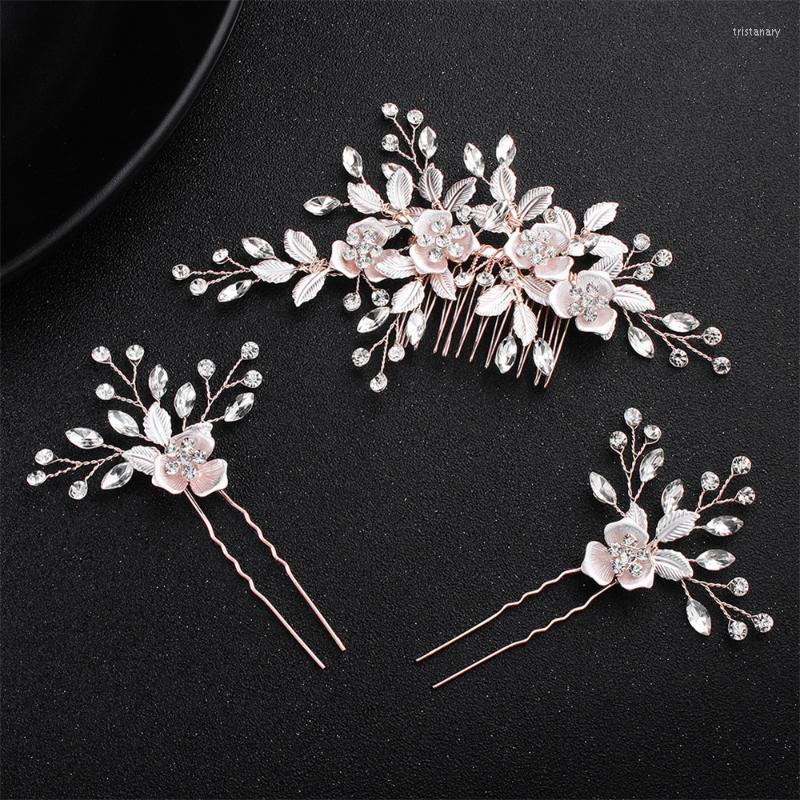 

Hair Clips & Barrettes Korean Floral Crystal Wedding Combs Bridesmaid Headdress Beads Bridal Headpiece For Women JewelryHair Tris22