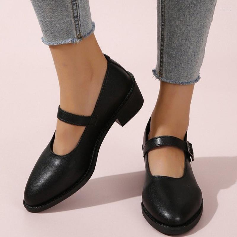 Dress Shoes Rimocy Classic Black Ankle Strap Office Women Pointed Toe Thick Heels Pumps Woman Pu Leather Med Heel Mary Janes Female, Black 6cm
Dress Shoes Rimocy Classic Black Ankle Strap Office Women Pointed Toe Thick Heels Pumps Woman Pu Leather Med Heel Mary Janes Female, Black 6cm