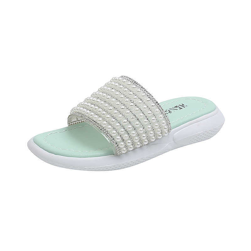 Slipper One-word 2022 Summer New Pearl Outer Wear Princess Slippers Little Girls Flat Non-slip Shoes Cute Casual 0203, Green
Slipper One-word 2022 Summer New Pearl Outer Wear Princess Slippers Little Girls Flat Non-slip Shoes Cute Casual 0203, Green