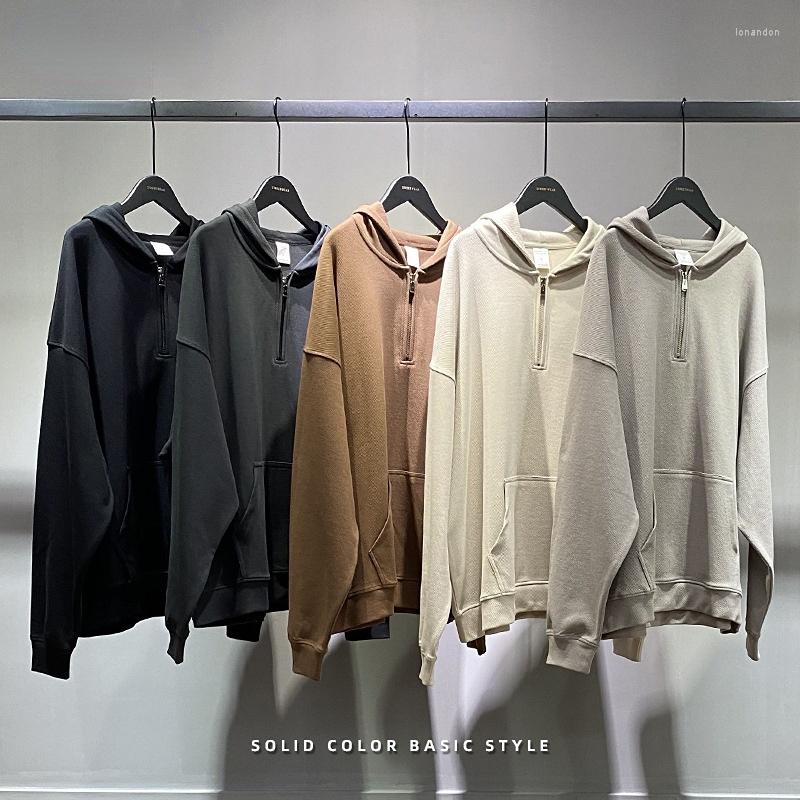 Men' Hoodies Mens Trendy Brand Hoodie Twill Fabric Half Zipper Hooded Sweatshirt Loose Pullover Zip Up Men, Black
Men' Hoodies Mens Trendy Brand Hoodie Twill Fabric Half Zipper Hooded Sweatshirt Loose Pullover Zip Up Men, Black